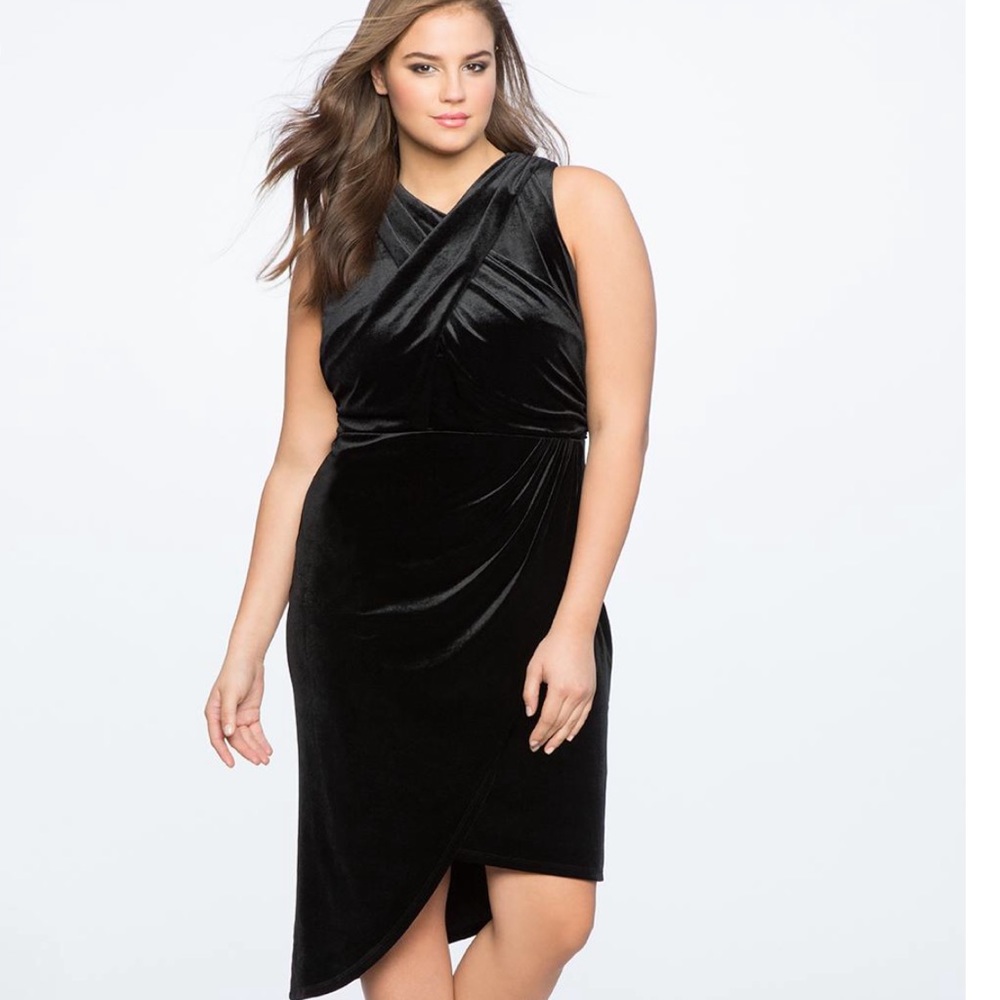 Eloquii Black Velvet Dress